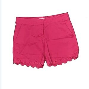Isaac Mizrahi Pink Scalloped Hem Women Shorts